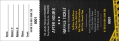 Police Caution Tape Raffle Ticket