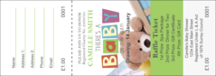 Baby Shower Teddy Raffle Ticket