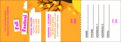 Fall Cut Paper Raffle Ticket