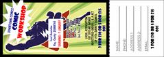 Comic Book Raffle Ticket