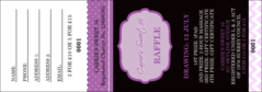 Sweet Sixteen Purple Chevron Raffle Ticket