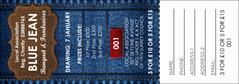 Blue Jeans Raffle Ticket
