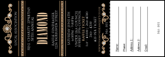Diamonds Black Raffle Ticket
