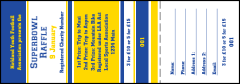Sports Blue and Yellow Raffle Ticket