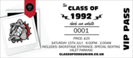 Class Reunion Mascot Red VIP Pass