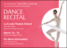 Ballet Dance Recital Postcard