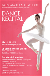 Ballet Dance Recital Poster