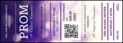 Abstract QR Lights Event Ticket
