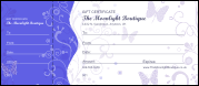 Butterfly Gift Certificate 003