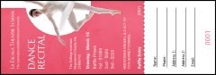 Ballet Dance Recital Raffle Ticket