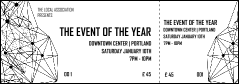 All Purpose Geometric Black and White Event Ticket