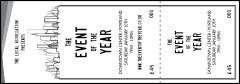 All Purpose Skyline Black and White Event Ticket