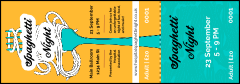 Retro Spaghetti Event Ticket