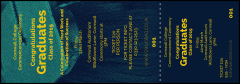 Graduation - Blue and Yellow Event Ticket