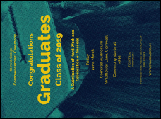 Graduation - Blue and Yellow Invitation