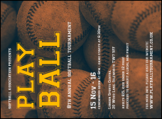 Softball Brown Invitation