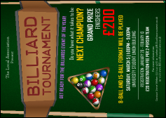 Billiard Tournament Postcard