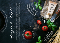 Spaghetti Ingredients Postcard