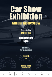 Car Show Speed Dial Poster