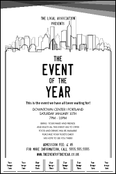 All Purpose Skyline Black and White Image Poster