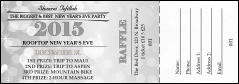 Silver Glitter Raffle Ticket