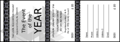 All Purpose Triangles 2 Black and White Raffle Ticket
