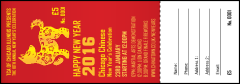 Chinese New Year Dog Raffle Ticket