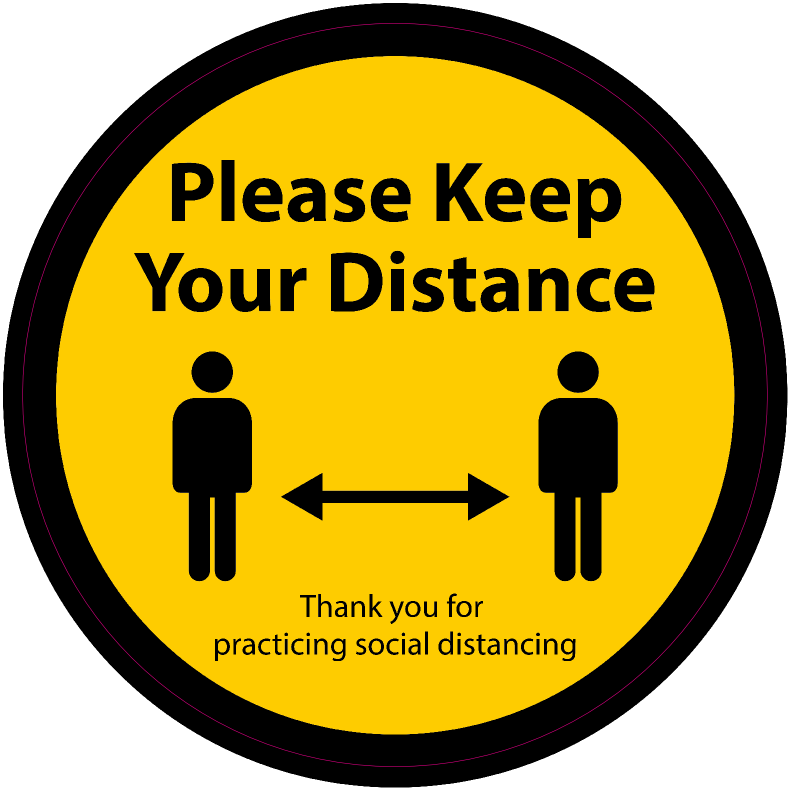 Social Distance Floor Sticker (yellow)