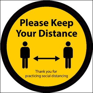 Social Distance Floor Sticker (yellow)