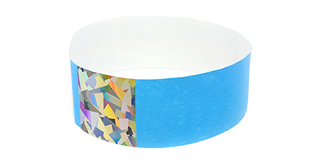 Blue Hologram Tyvek Wristband