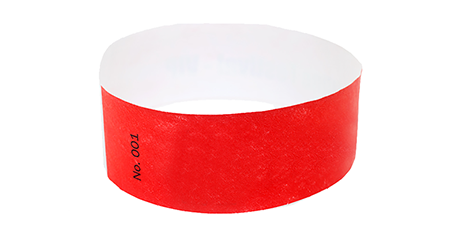 Red Standard Tyvek Wristband