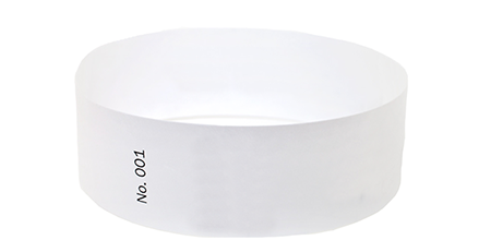 White Standard Tyvek Wristband