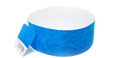 Blue Stub Tyvek Wristband