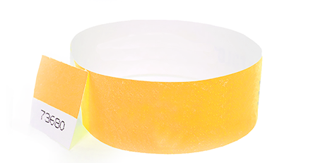 Orange Stub Tyvek Wristband