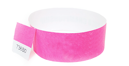 Pink Stub Tyvek Wristband