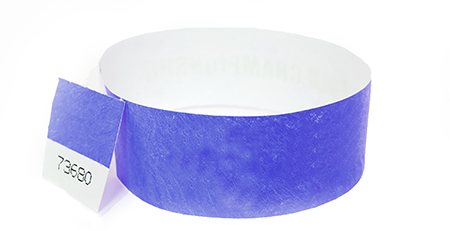 Purple Stub Tyvek Wristband